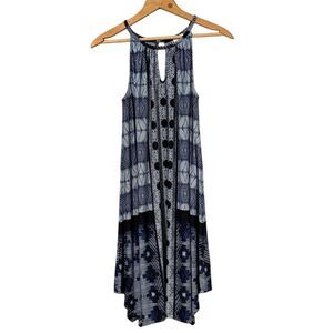 Chico's Women's Blue Sleeveless Trapeze Dress Size 0 small